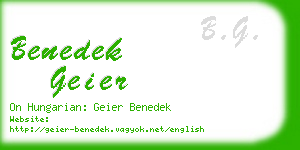 benedek geier business card